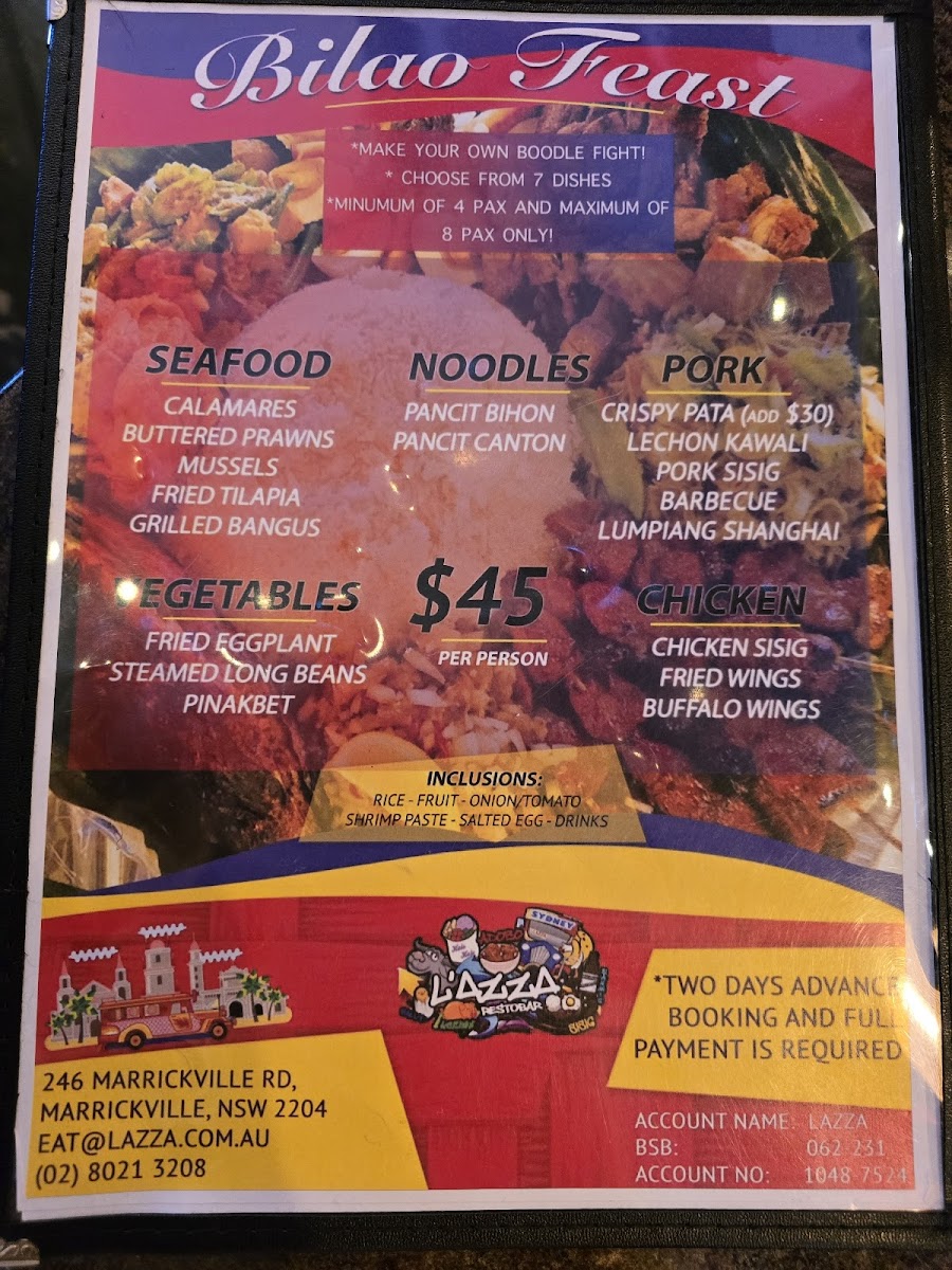 Lazza Marrickville Photo Menu 5