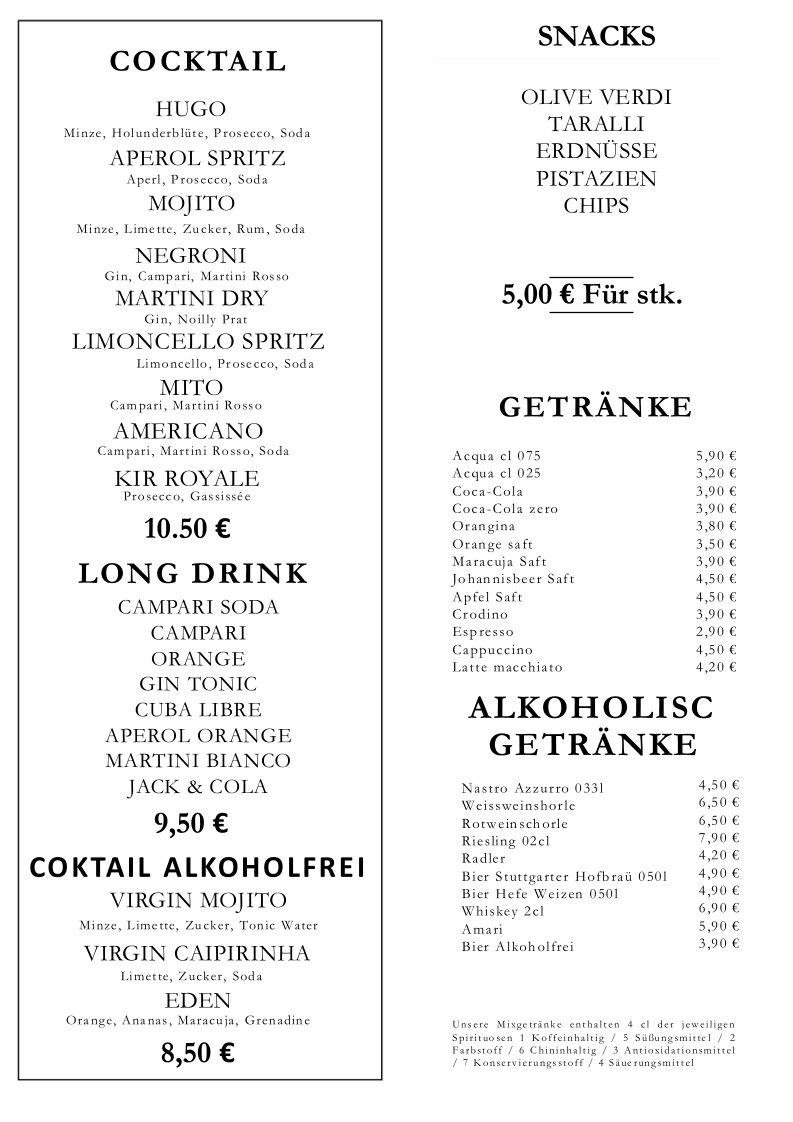 L' Aperitivo Stuttgart Photo Menu 1