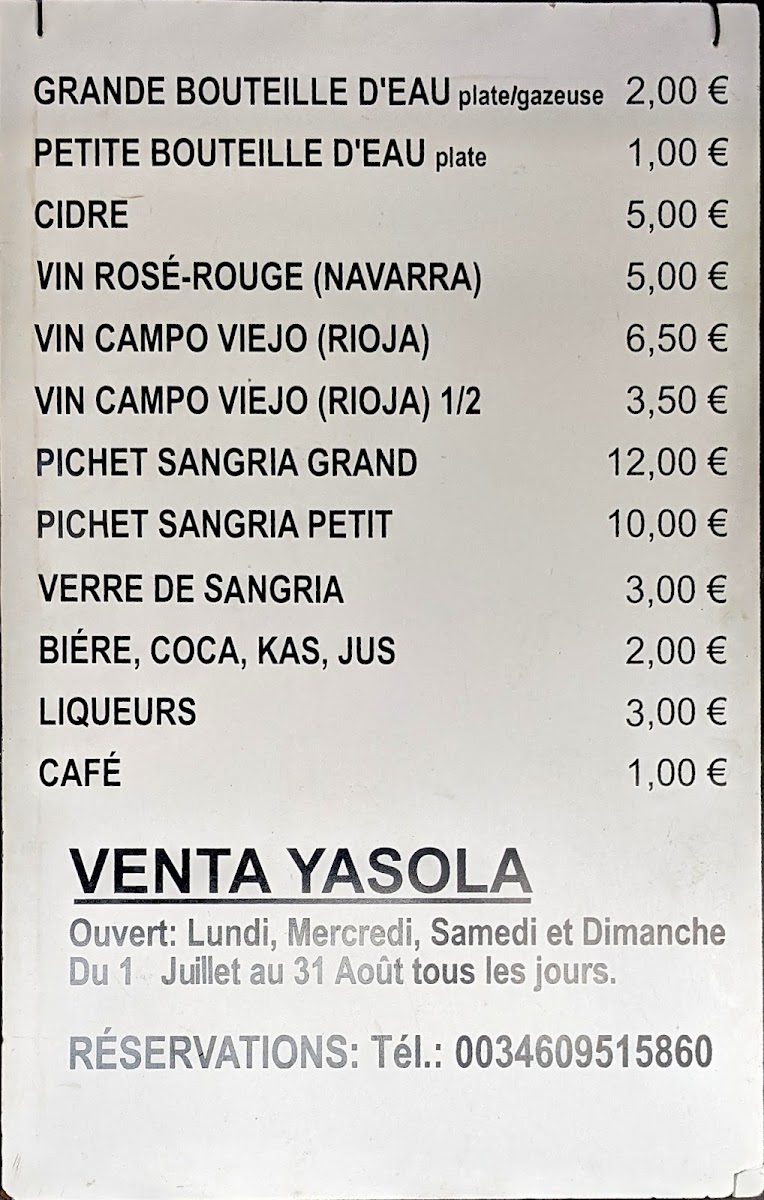 Venta Yasola Photo Menu 9