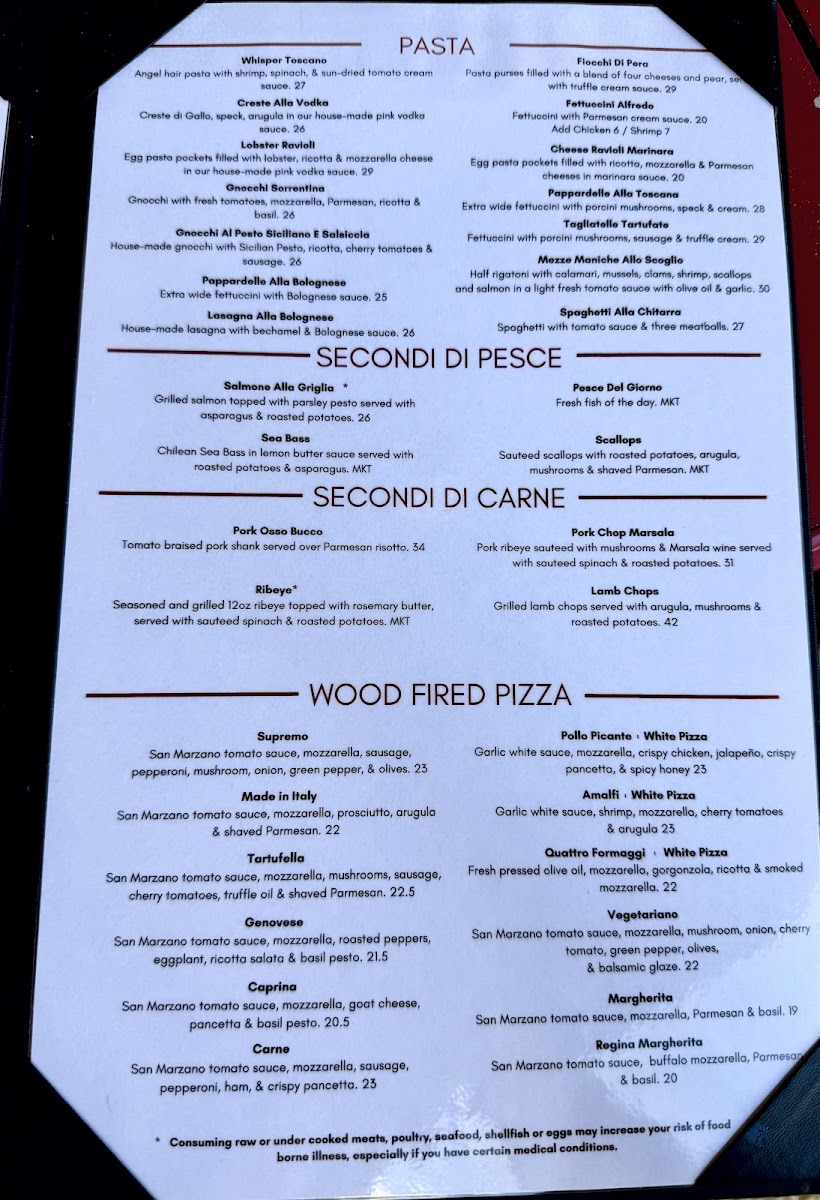 Made in Italy Photo Menu 1