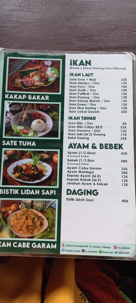 RM. Tombo Sawah Babalan Photo Menu 9