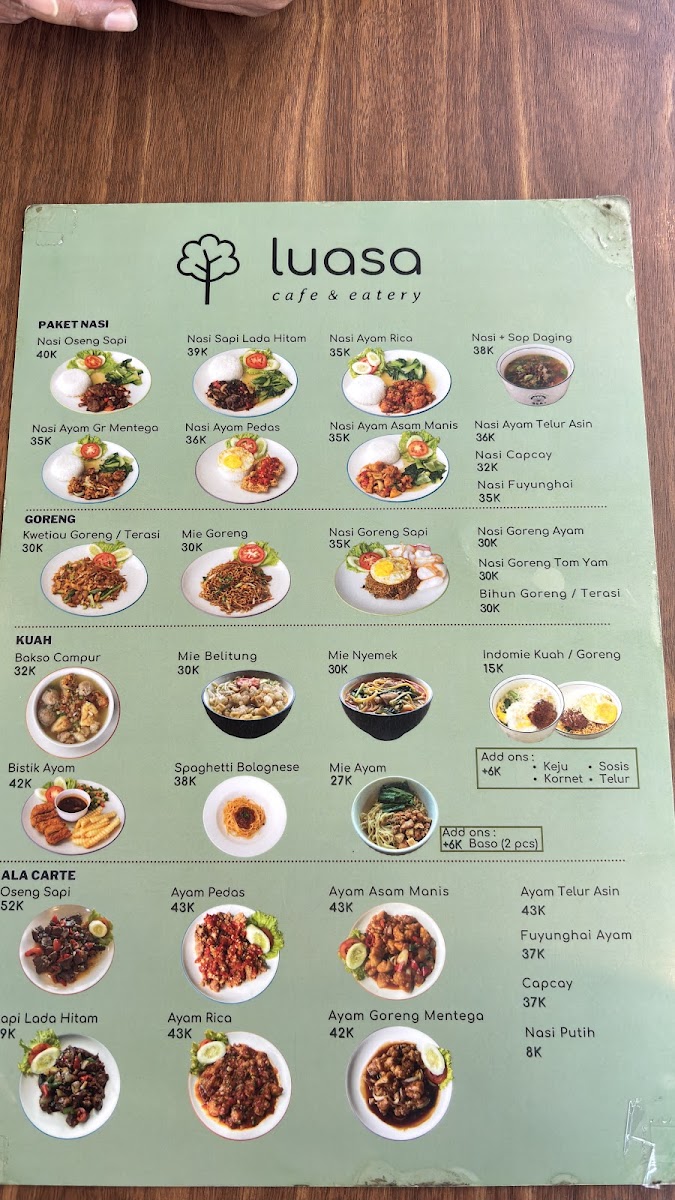 LUASA Cafe & Eatery @Sawangan Photo Menu 3