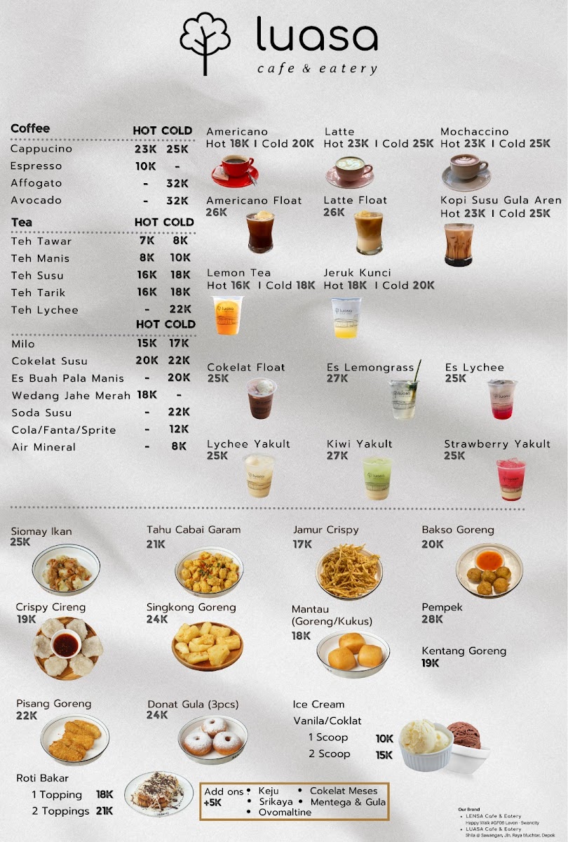 LUASA Cafe & Eatery @Sawangan Photo Menu 5