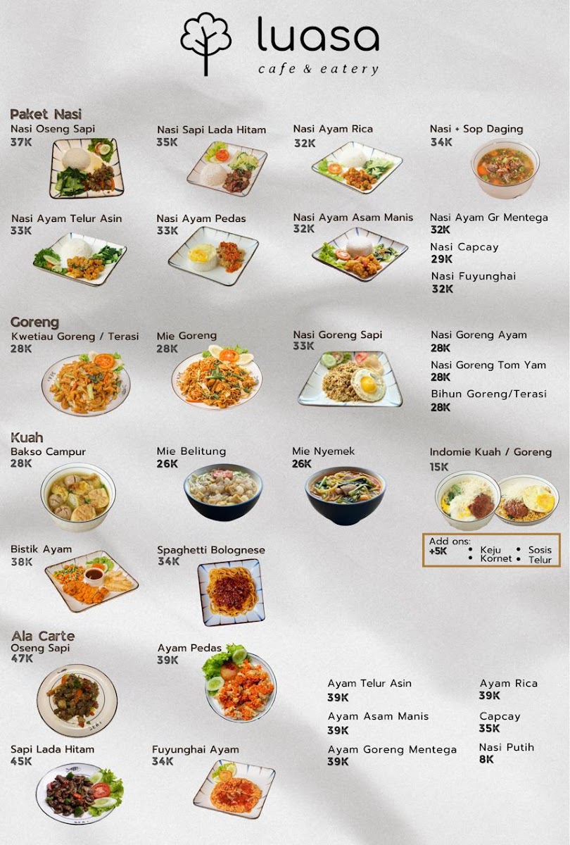 LUASA Cafe & Eatery @Sawangan Photo Menu 6