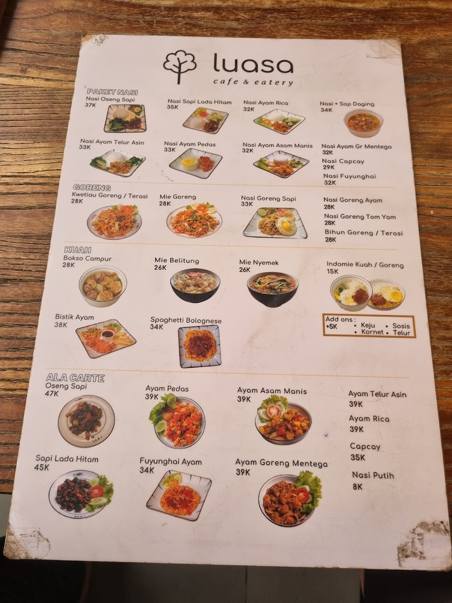LUASA Cafe & Eatery @Sawangan Photo Menu 8