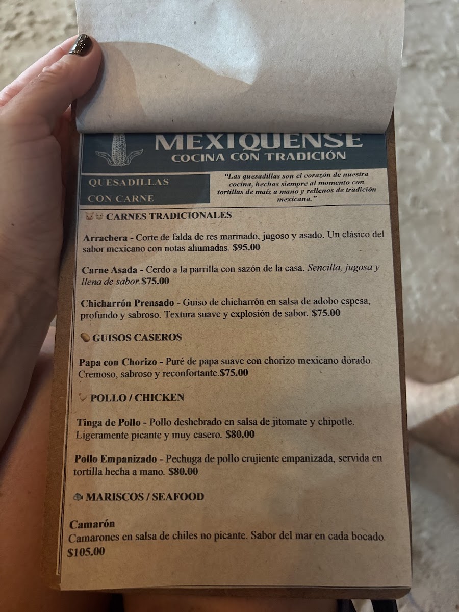 La Mexiquense Holbox Photo Menu 3