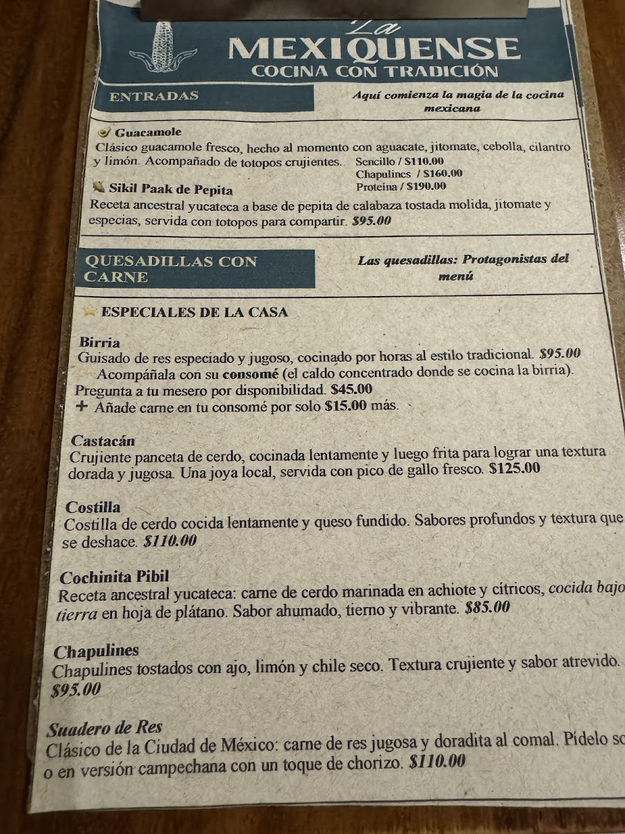 La Mexiquense Holbox Photo Menu 6