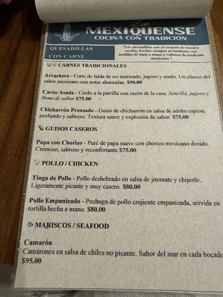 La Mexiquense Holbox Photo Menu 9