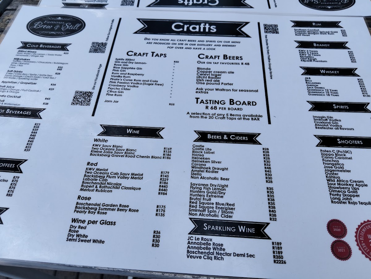 Famous Brew & Still Photo Menu 5