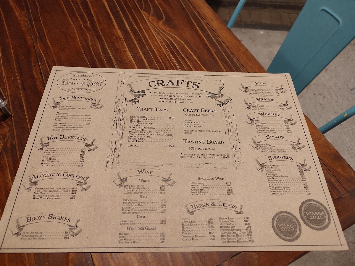 Famous Brew & Still Photo Menu 7