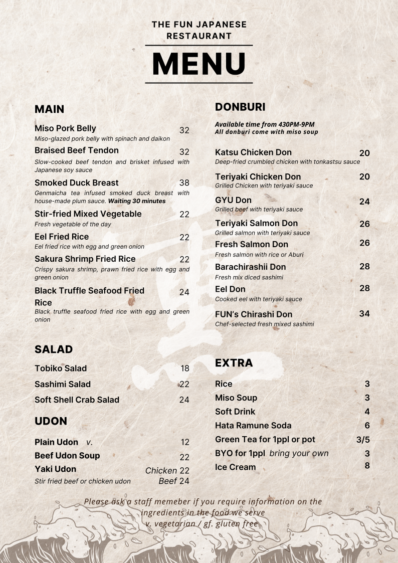 The Fun Japanese Restaurant Photo Menu 2