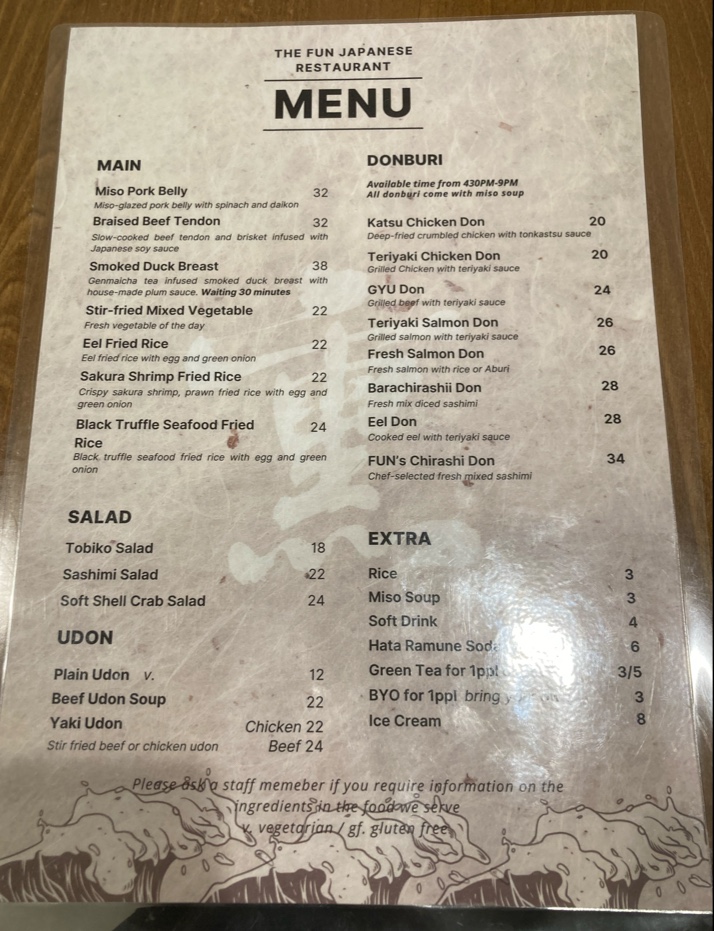 The Fun Japanese Restaurant Photo Menu 6
