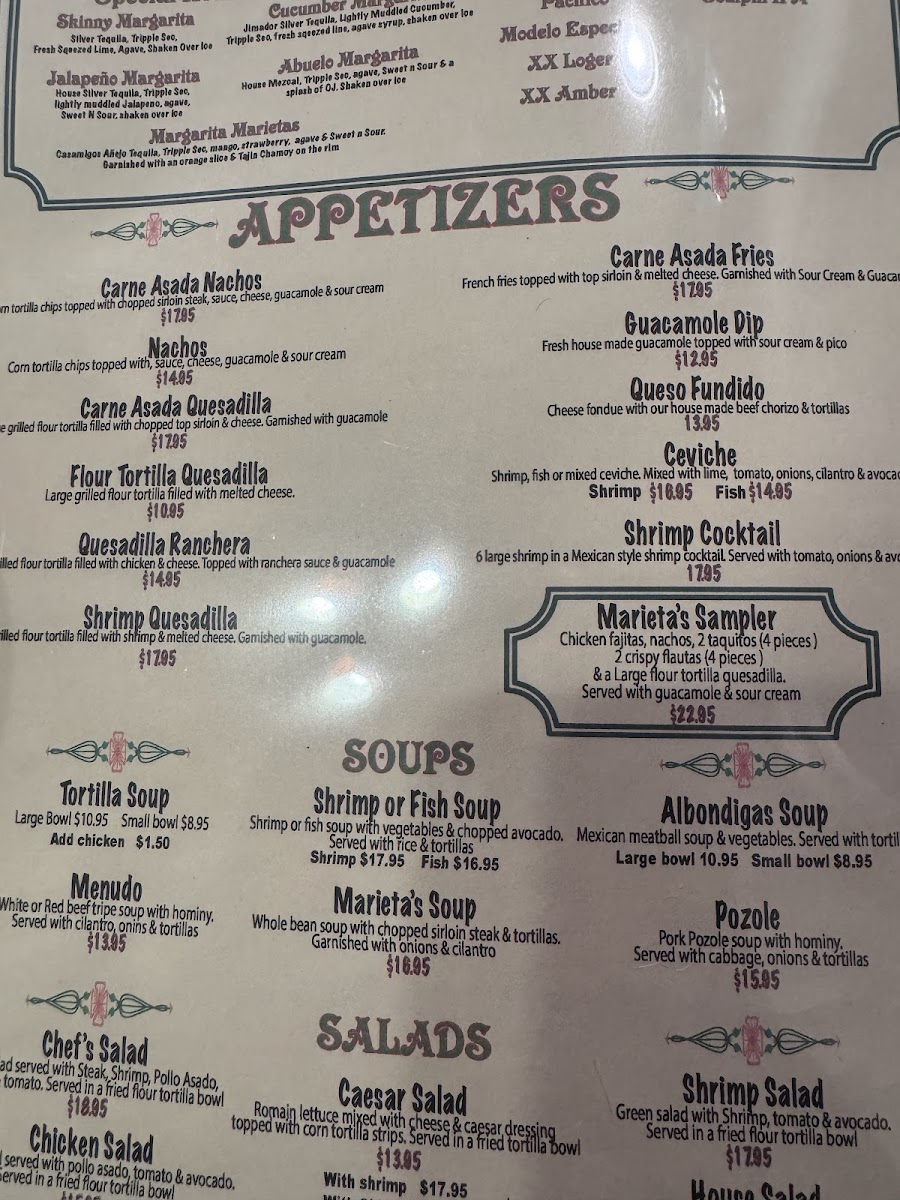 Marieta's El Cajon Mexican Restaurant Photo Menu 5
