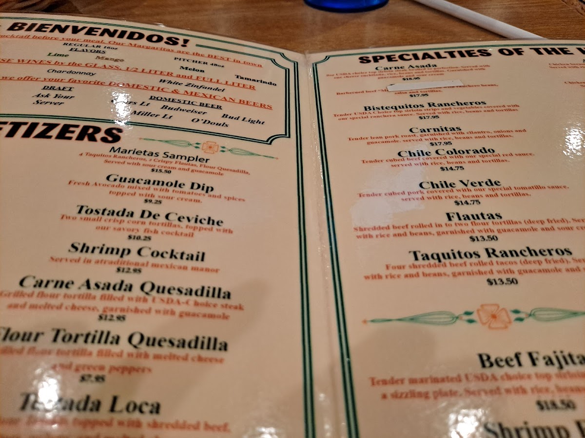 Marieta's El Cajon Mexican Restaurant Photo Menu 6