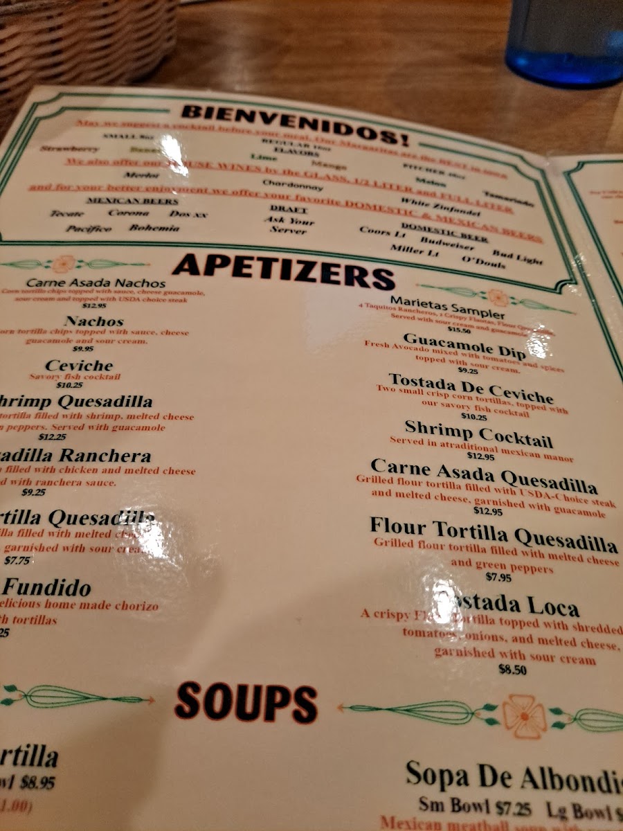 Marieta's El Cajon Mexican Restaurant Photo Menu 7