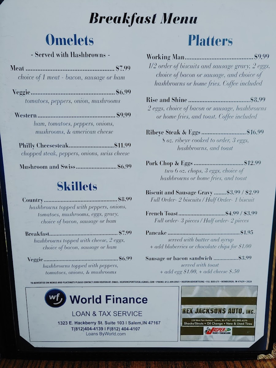 Nices Family Diner Photo Menu 1