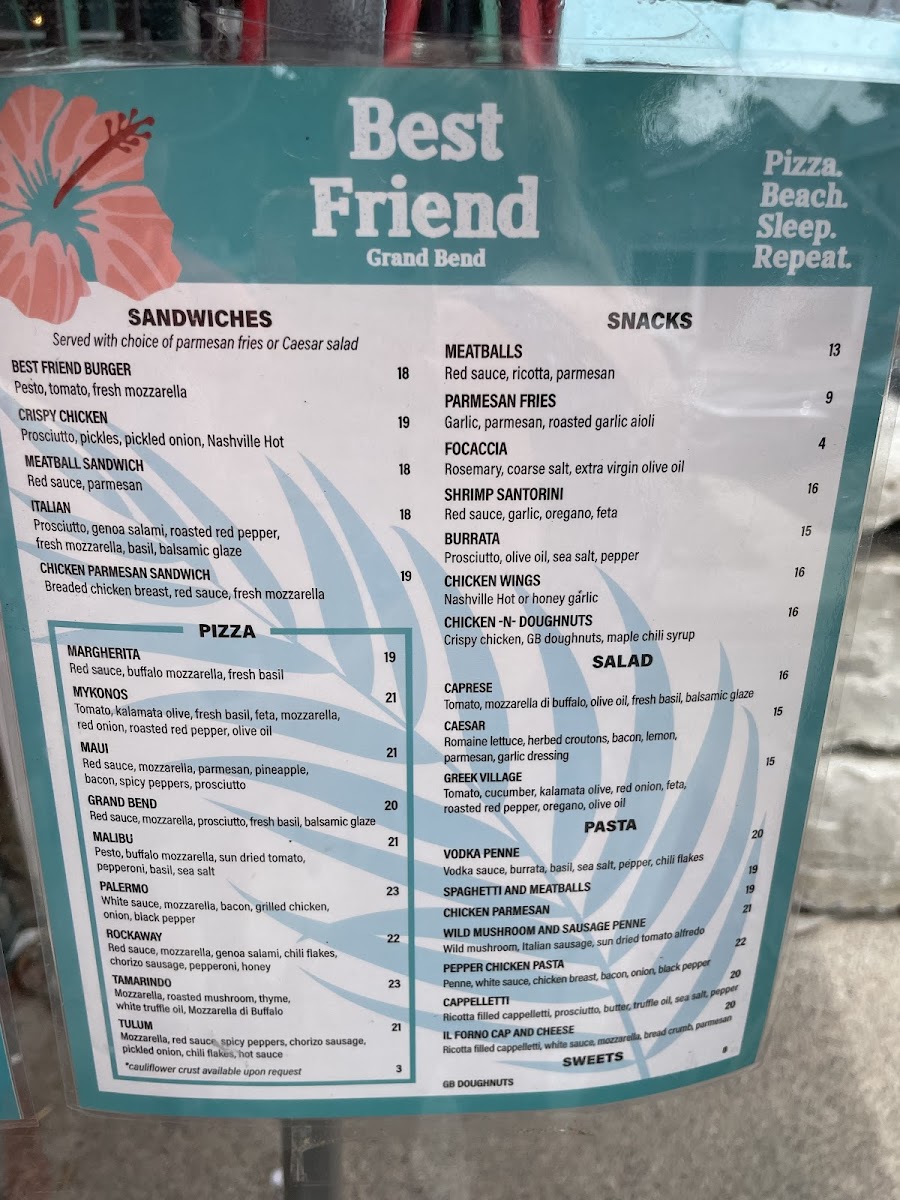 Best Friend Pizza Photo Menu 2