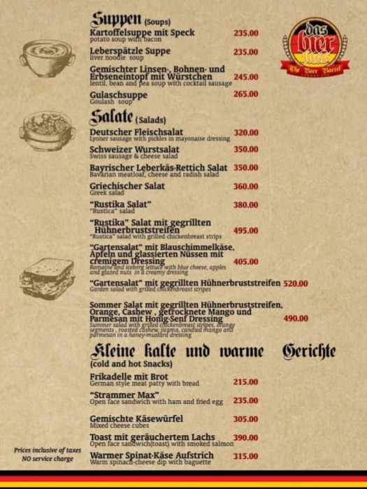 Das Bierfass Cebu - The Beer Barrel Cebu Photo Menu 6