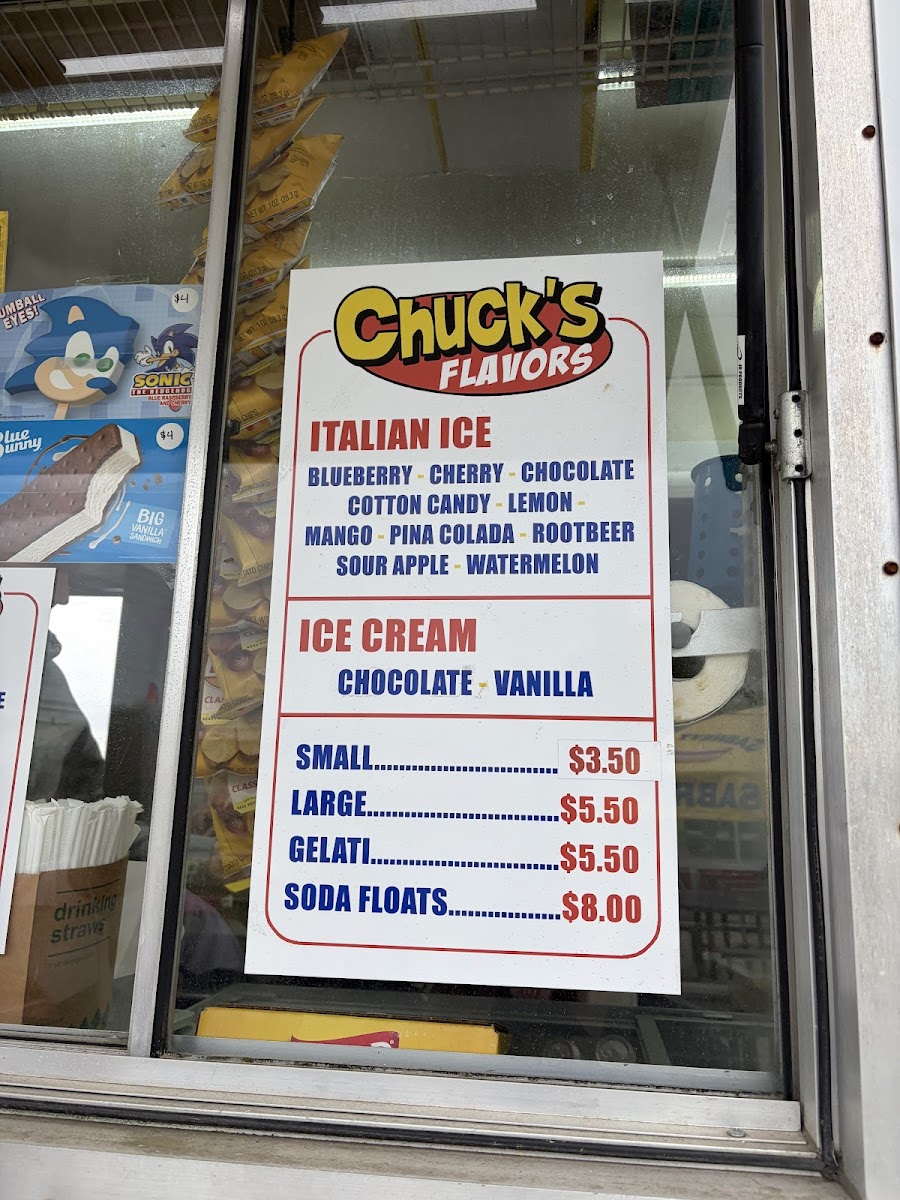 Chuck's Ice Cream Photo Menu 2