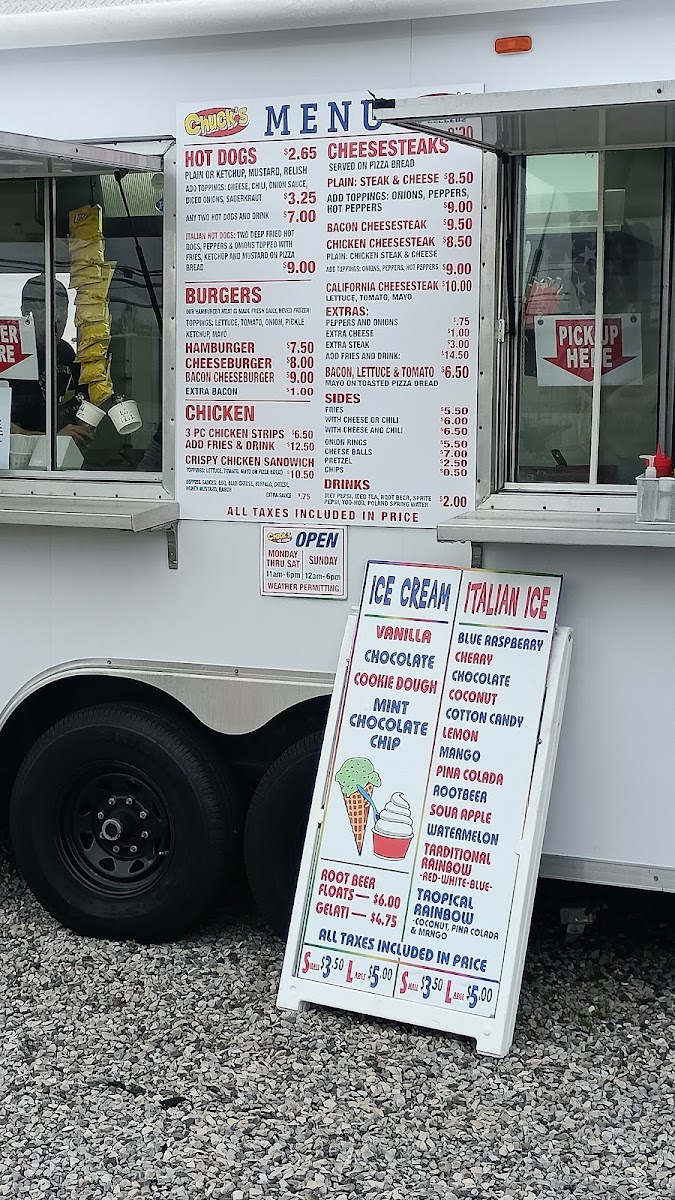 Chuck's Ice Cream Photo Menu 3