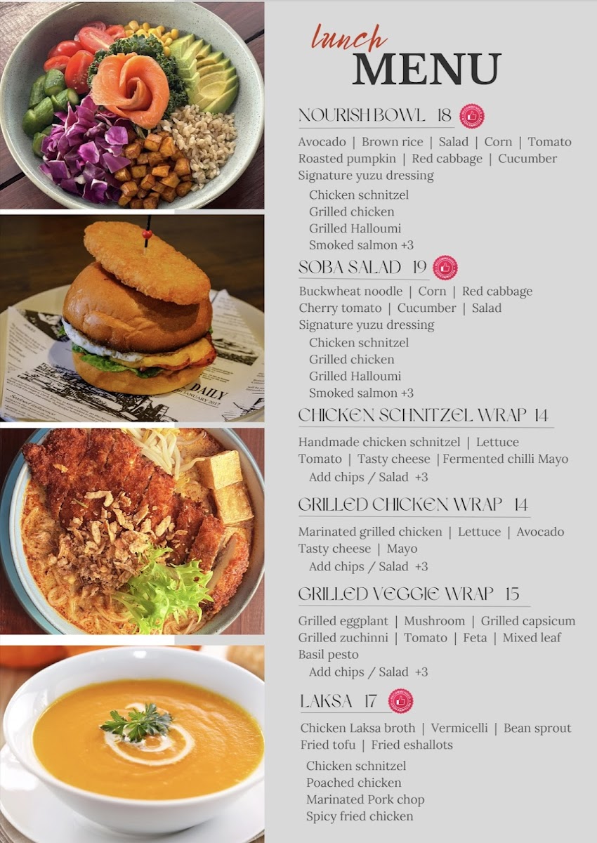 The Bucket Filler Photo Menu 1