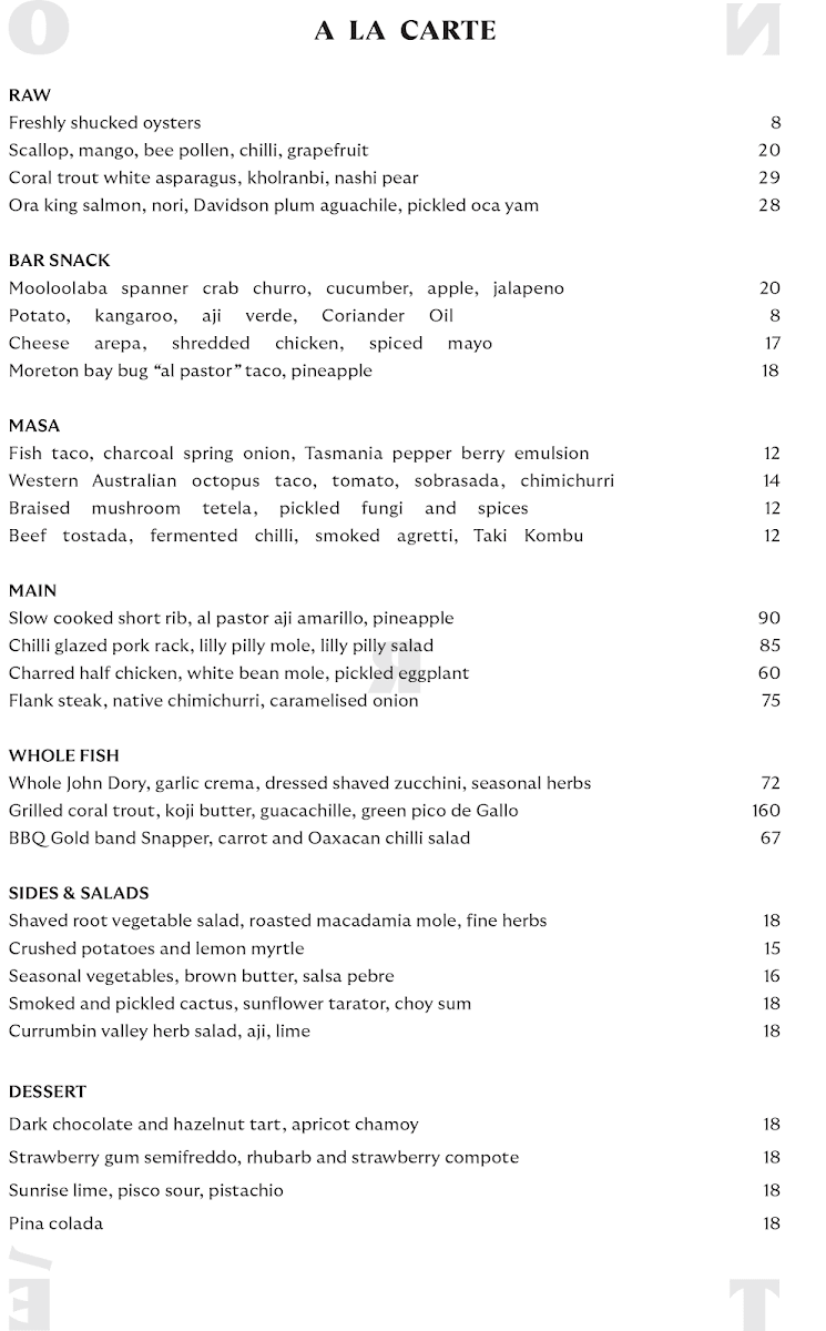 Norté Photo Menu 1