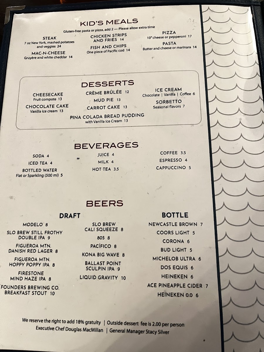 Vista Steak and Seafood Photo Menu 10