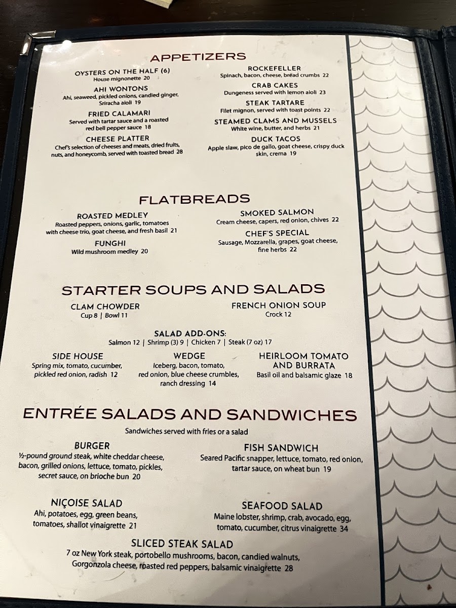 Vista Steak and Seafood Photo Menu 9