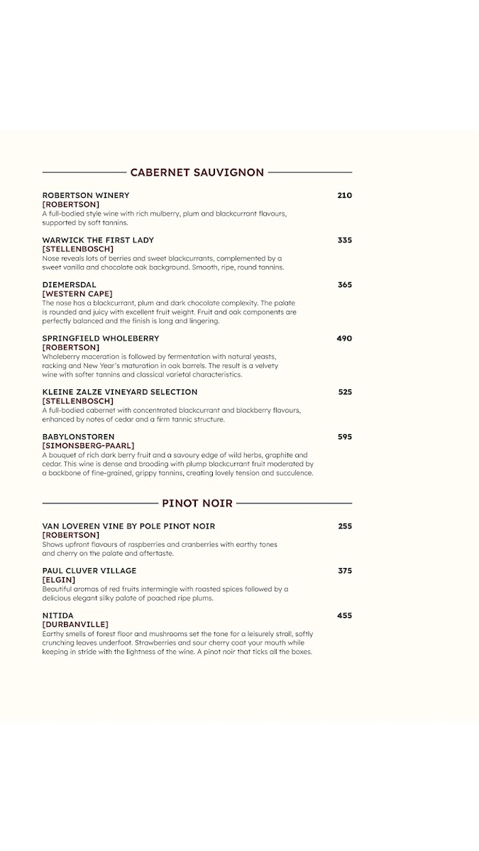 Turn ŉ Tender Steakhouse The Verge Photo Menu 5