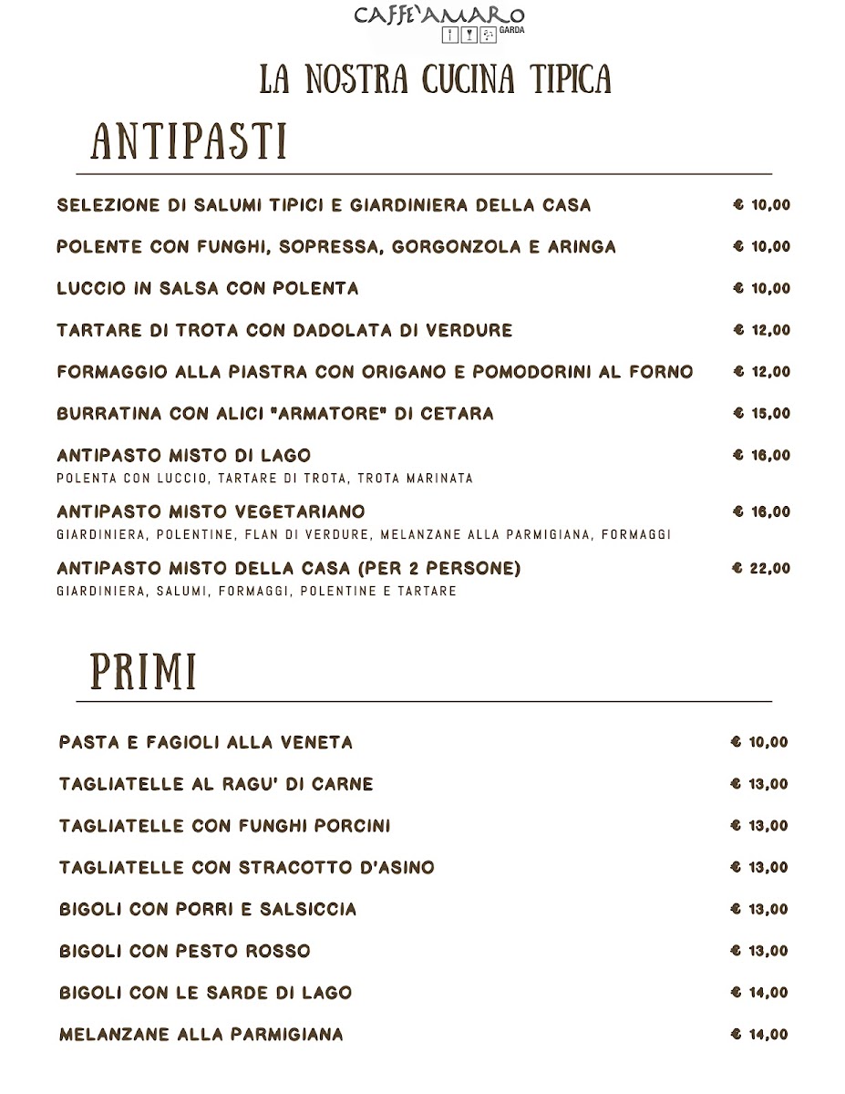Osteria Caffè Amaro Photo Menu 1