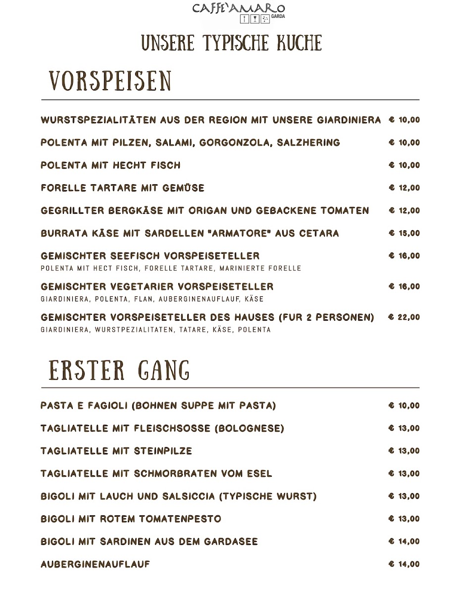 Osteria Caffè Amaro Photo Menu 2