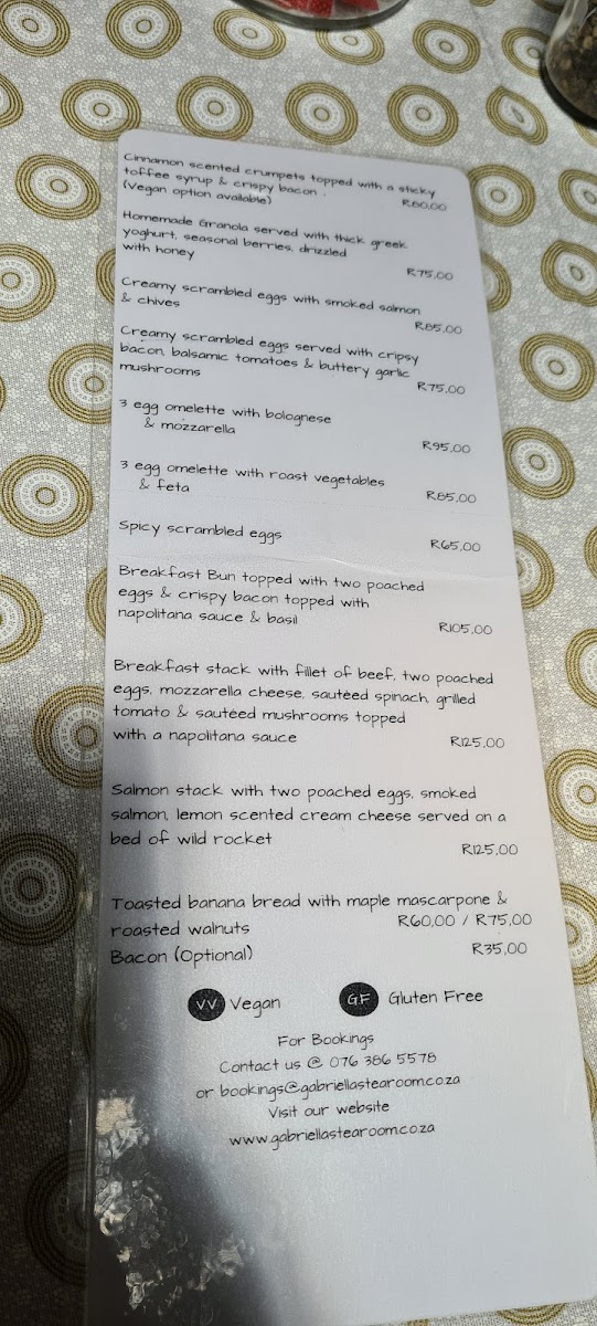 Gabriella's Tea Room Photo Menu 3