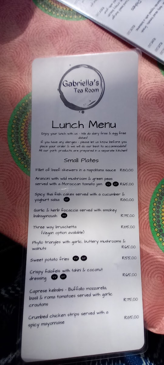 Gabriella's Tea Room Photo Menu 6