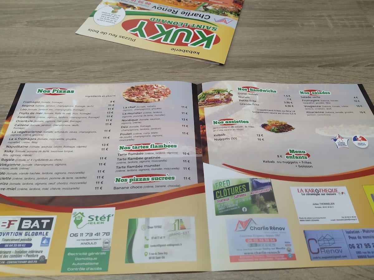 Pizzeria Kebab Kuky Saint-Leonard Photo Menu 2