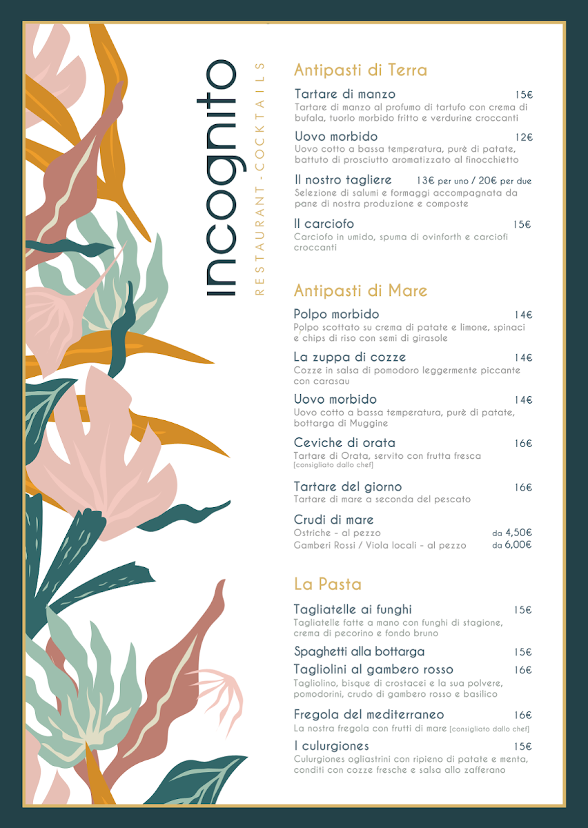 Incognito Photo Menu 2