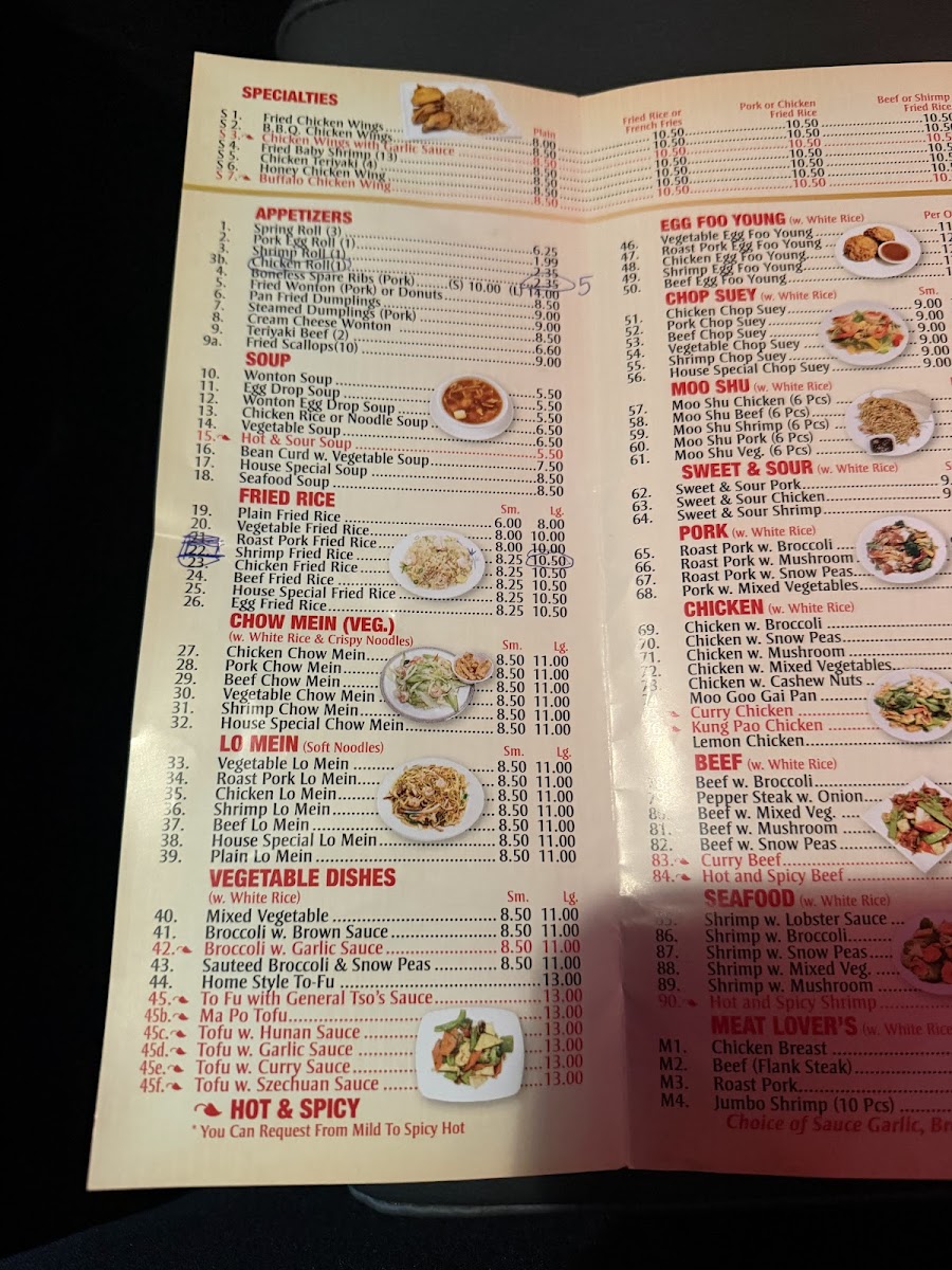 Yums Chinese Restaurant Photo Menu 2