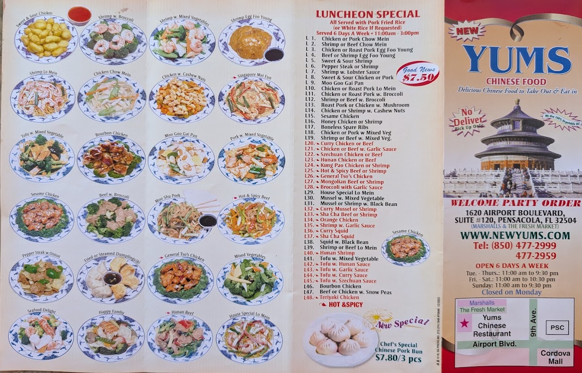 Yums Chinese Restaurant Photo Menu 5