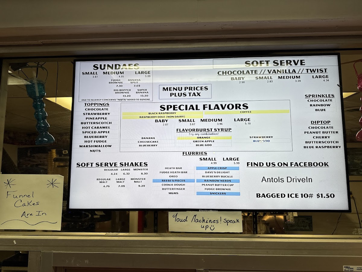 Antol's Drive In Photo Menu 1