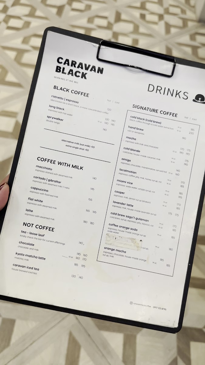 Caravan Black Coffee Company Photo Menu 4