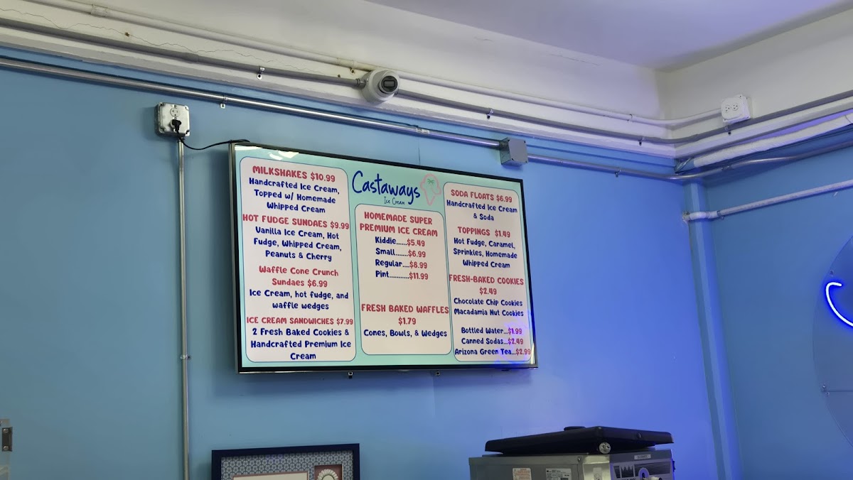 Castaways Ice Cream--Moiliili Photo Menu 3