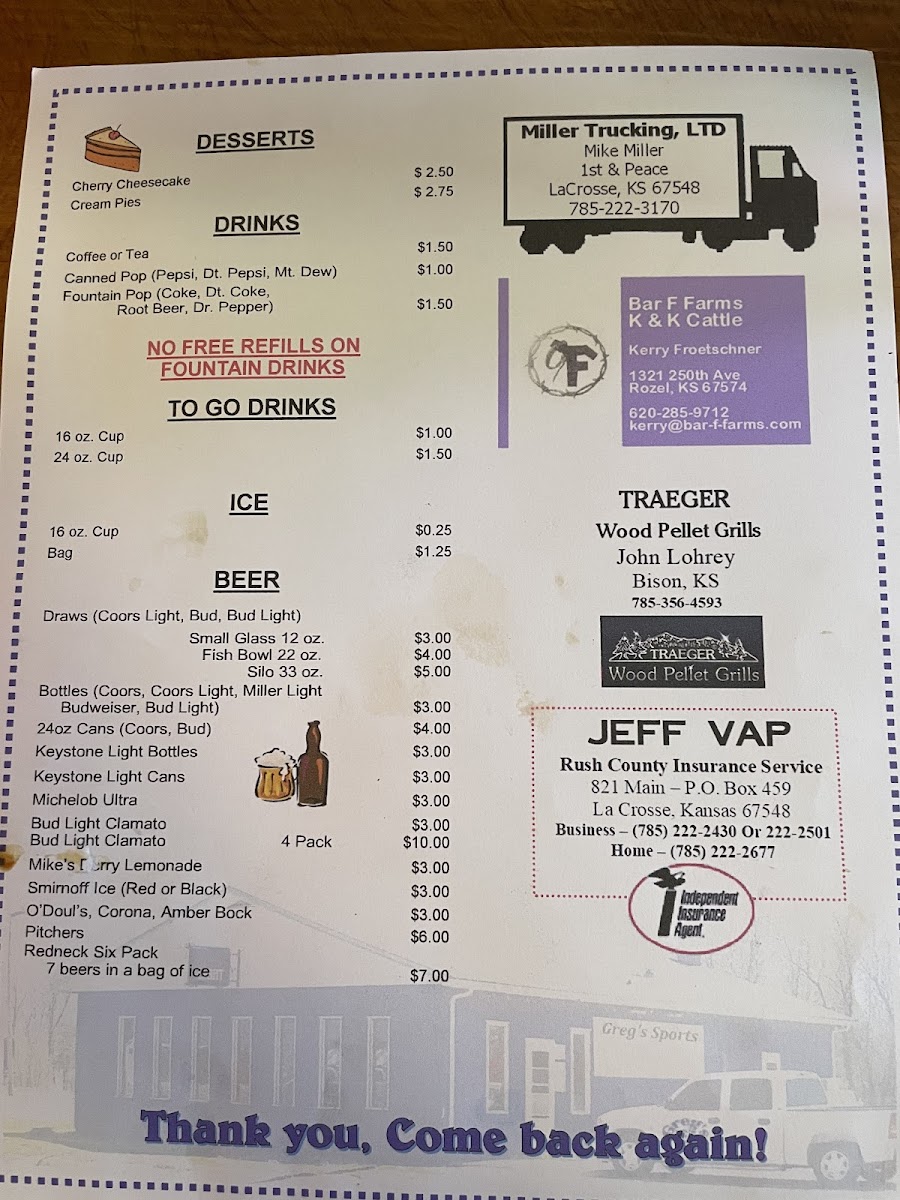 Greg's Sports Pub & Grub Photo Menu 4