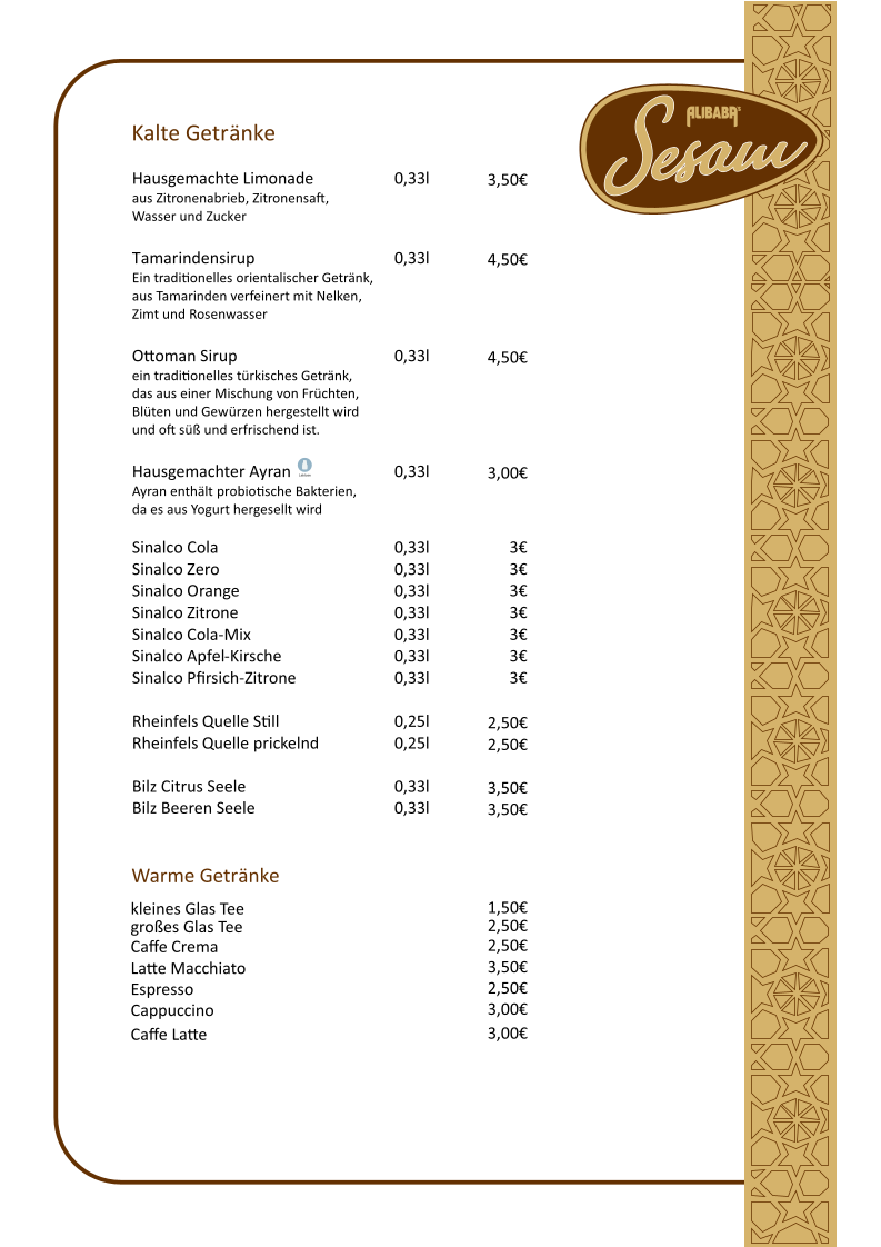 AliBaba’s Sesam Photo Menu 6