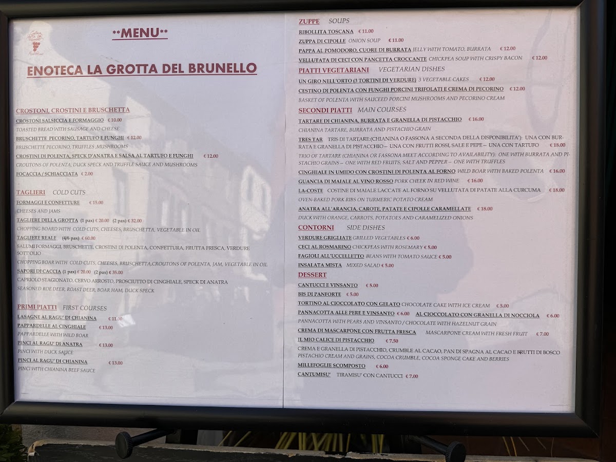 Enoteca Grotta del Brunello Photo Menu 1