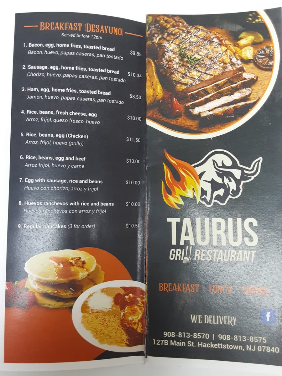 Taurus Grill Restaurant and BBQ Photo Menu 4