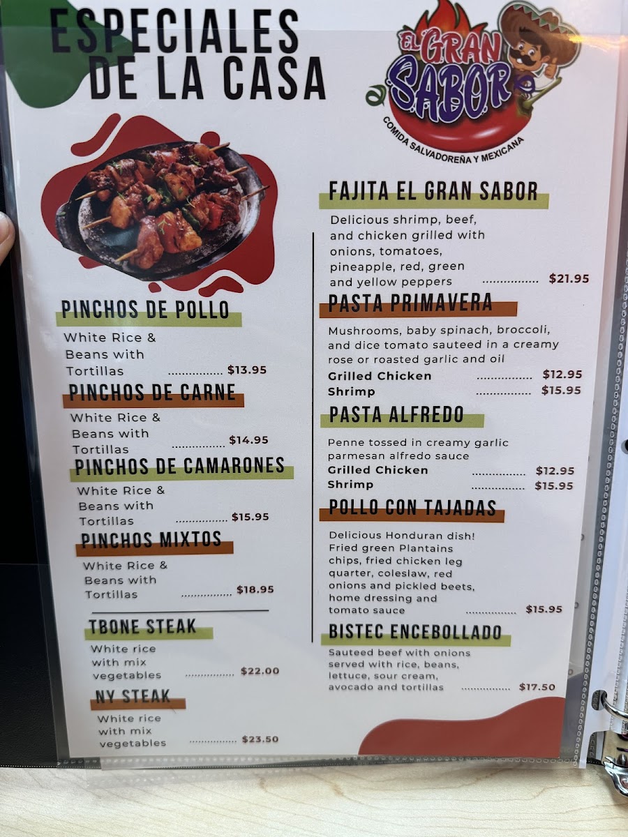 El Gran Sabor Restaurant Photo Menu 2