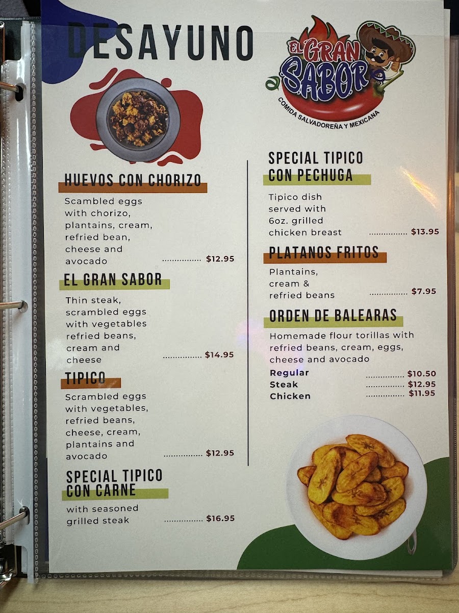 El Gran Sabor Restaurant Photo Menu 4