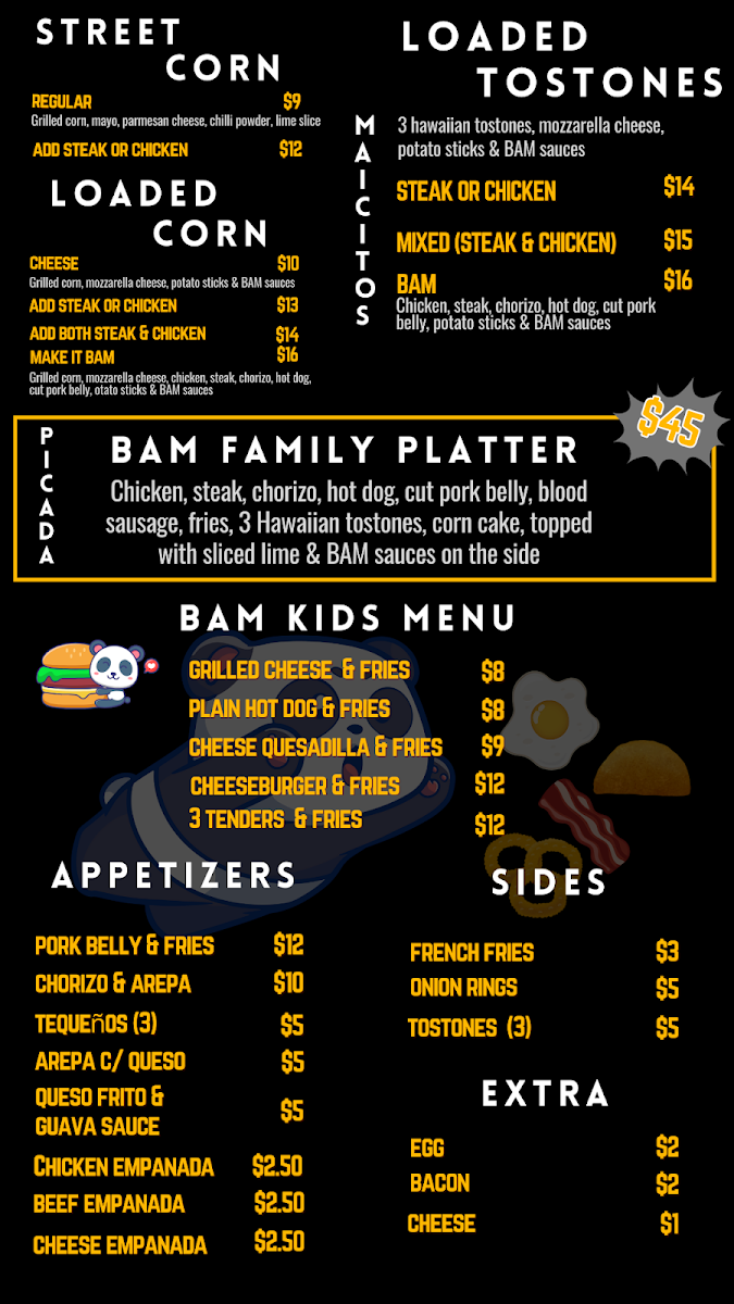 BAM BURGER RESTAURANT Photo Menu 2