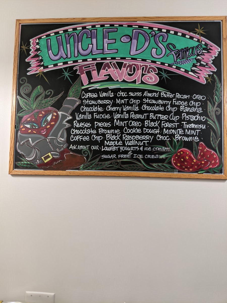 Uncle D’s Ice Cream (formerly Mike's Ice Cream) Photo Menu 3