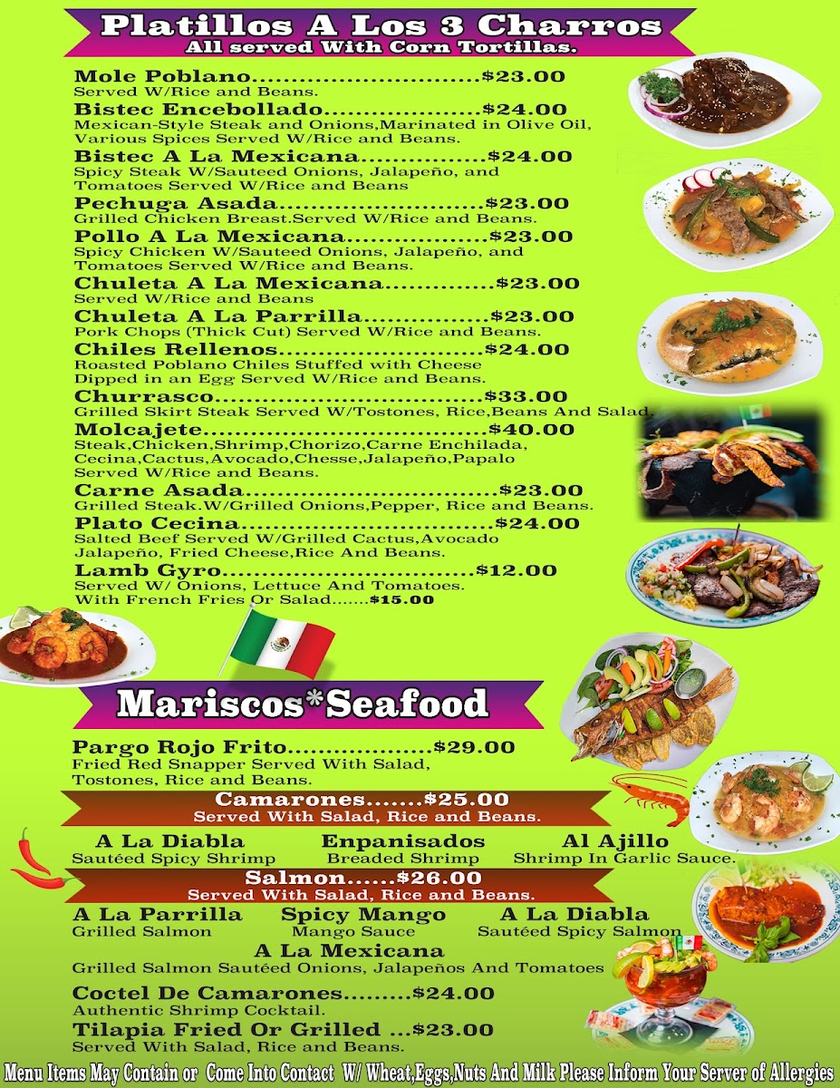 Los 3 Charros Photo Menu 3