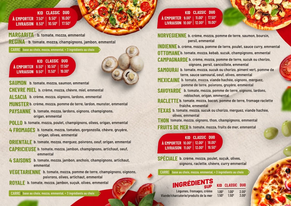 Le Carré Pizza Photo Menu 2